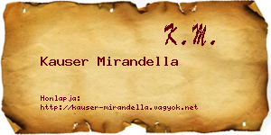 Kauser Mirandella névjegykártya